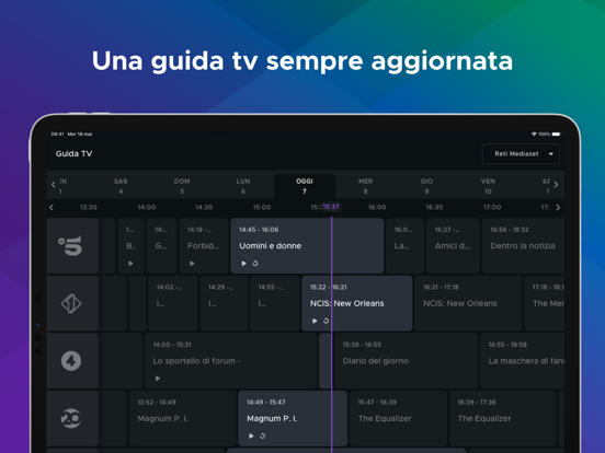 Mediaset Infinity Italia iPad screenshot 5 - Entertainment app