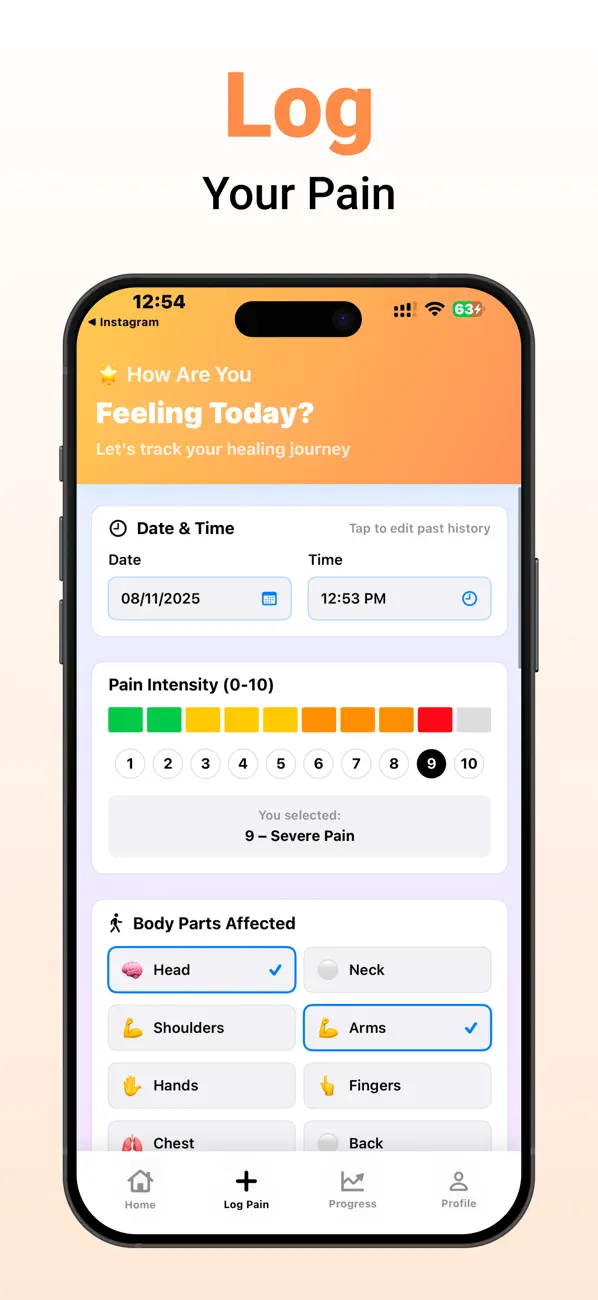 Symptom Tracker Screenshot 2