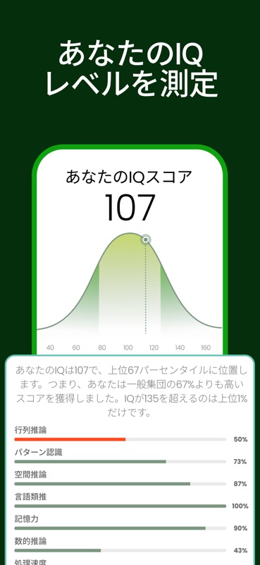 IQテスト 毎日 脳トレ【IQ診断 脳トレ ゲーム】 screenshot 4