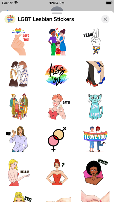LGBT Lesbian Stickers Screenshot