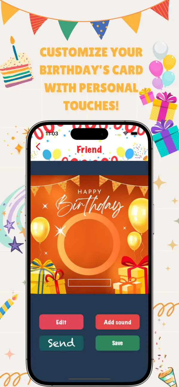 Screenshot #3 pour Birthday Greetings Maker