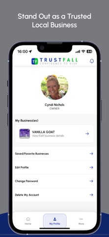 TrustFall App screenshot