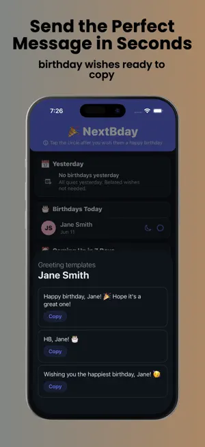 Birthday Reminder - NextBday screenshot 4