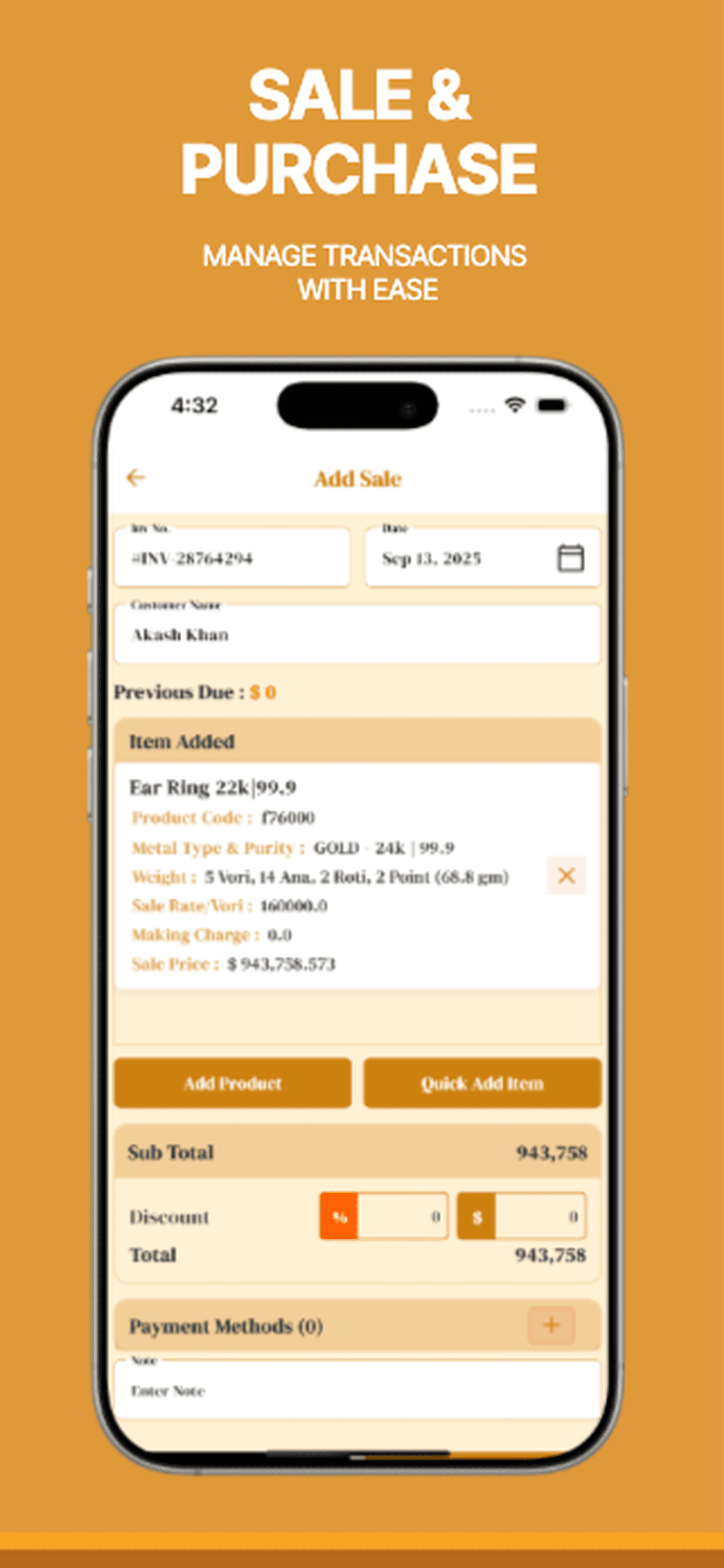 Jewellery Billing & Inventory