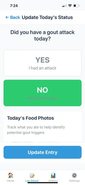 Gout Tracker screenshot 2