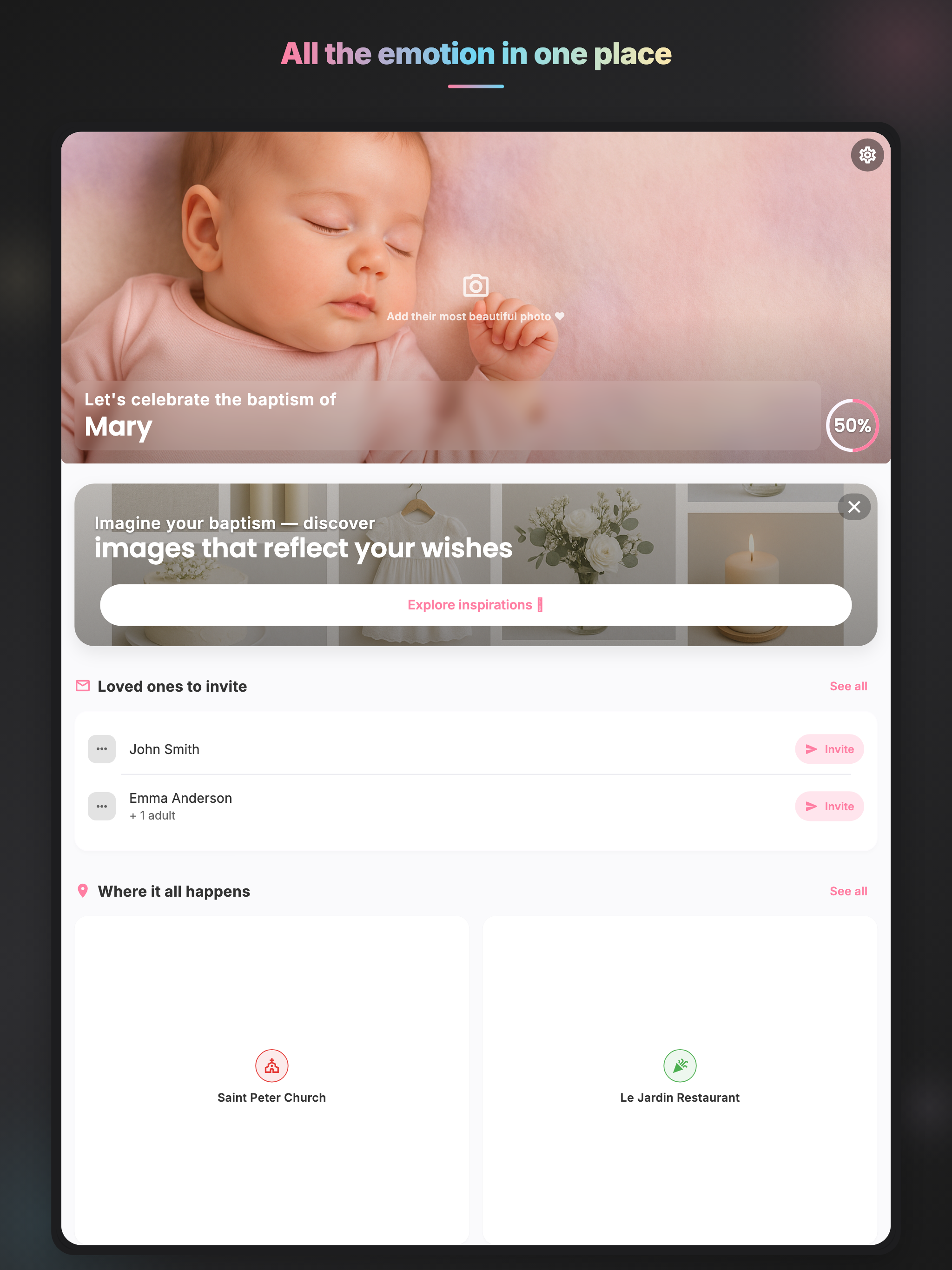 BaptiDay – Baptism planner