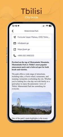 Tbilisi Mobile City Guide iPhone screenshot