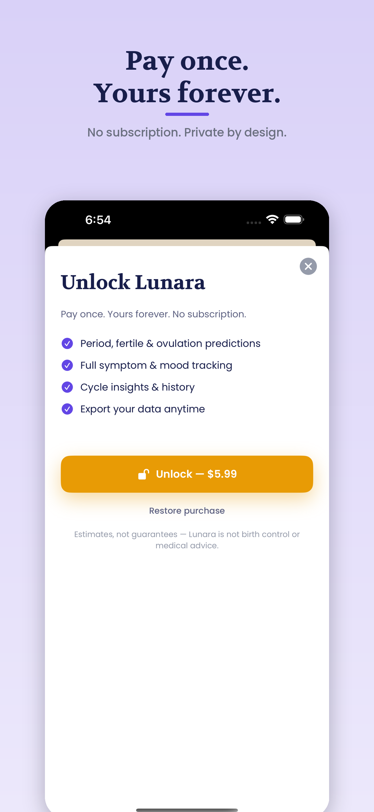 Lunara – Period Tracker