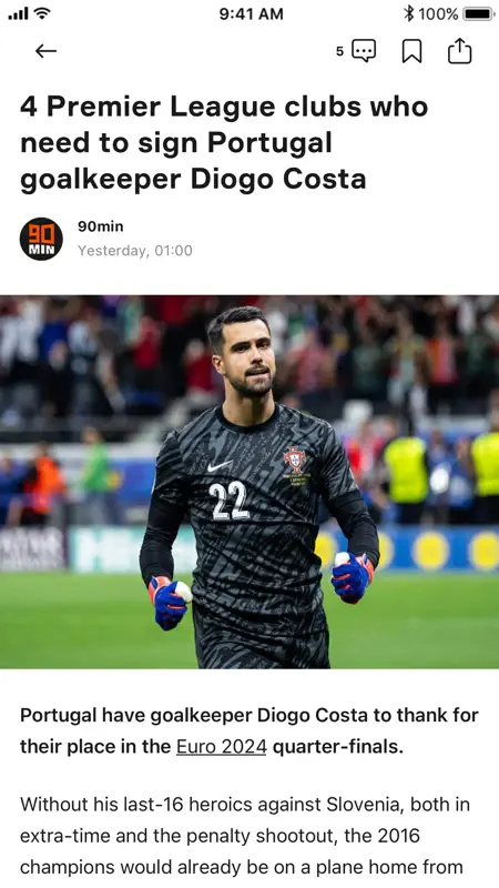 OneFootball - Fußball News screenshot 2 of 10