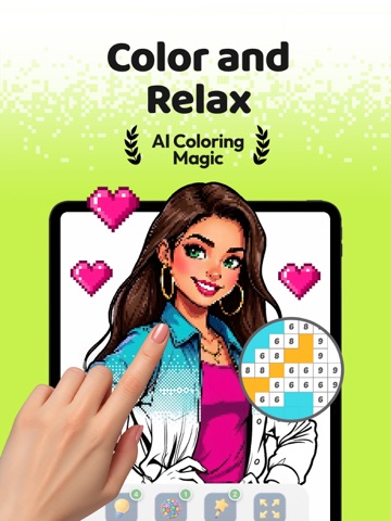 NumColor AI - Coloring Games iPad screenshot
