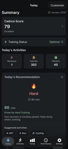 Cadnce screenshot