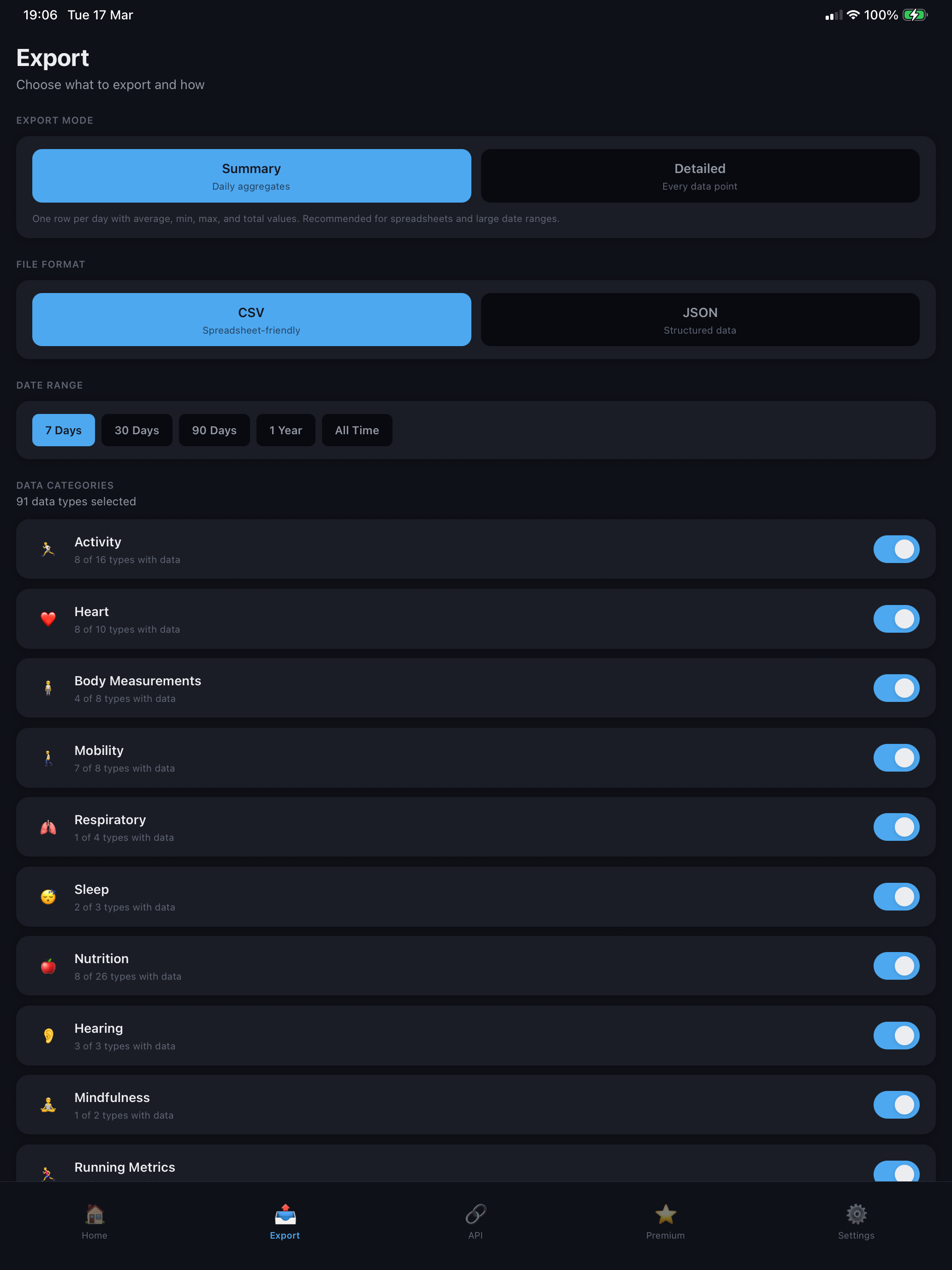 Health Exporter & Sync