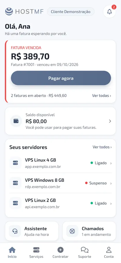 Screenshot 5 di 6 di HostMF Cloud