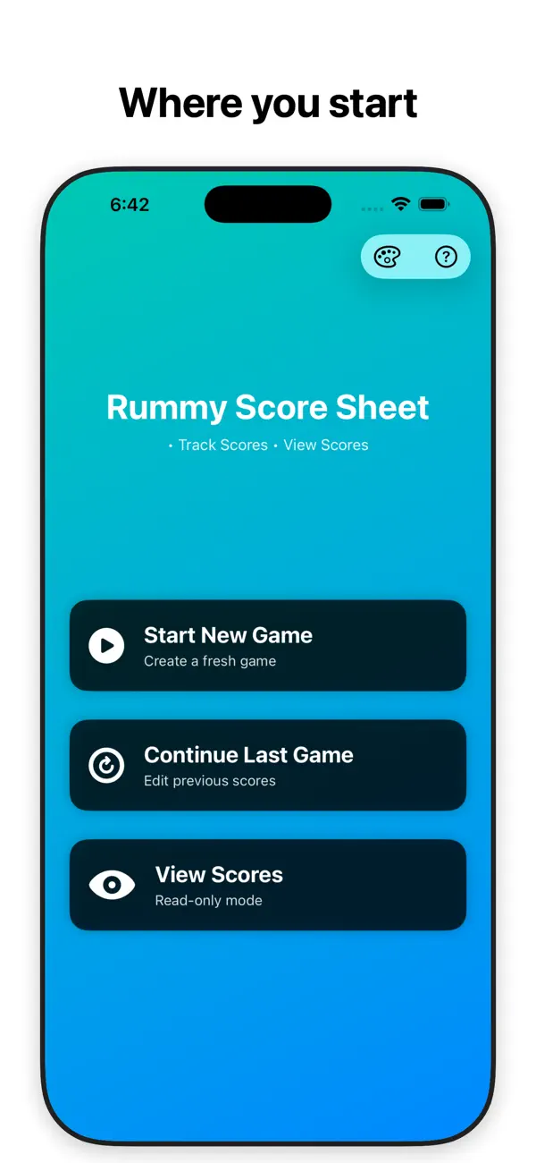 Screenshot #1 pour Rummy Score Sheet
