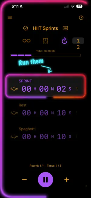 Secondwind: Interval Timer screenshot 2