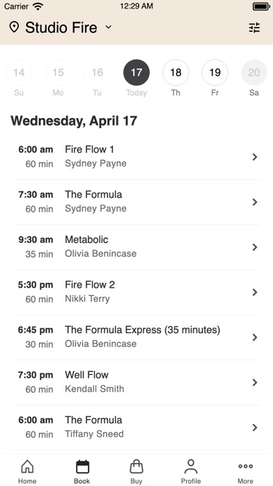 Studio Fire Fitness Screenshot