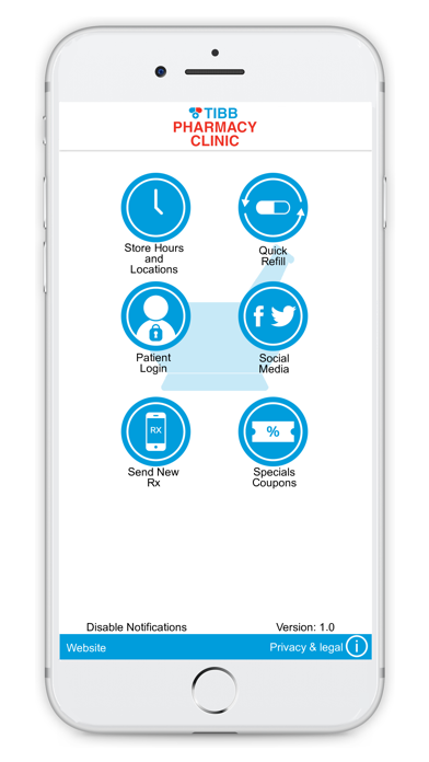 Tibb Pharmacy Clinic iPhone screenshot 1 - Medical app