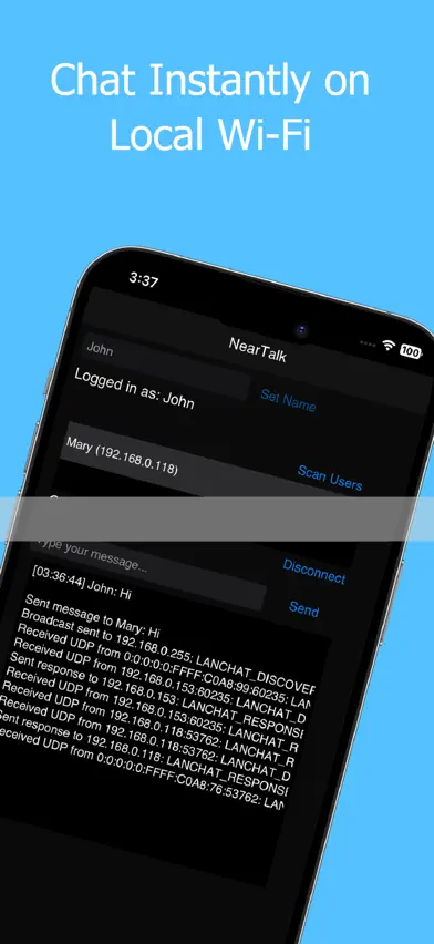 NearTalk:Offline LAN Messenger screenshot 2
