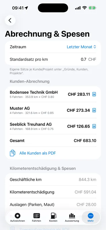 Fahrtenbuch GPS – NovaFahrt screenshot 7 of 8