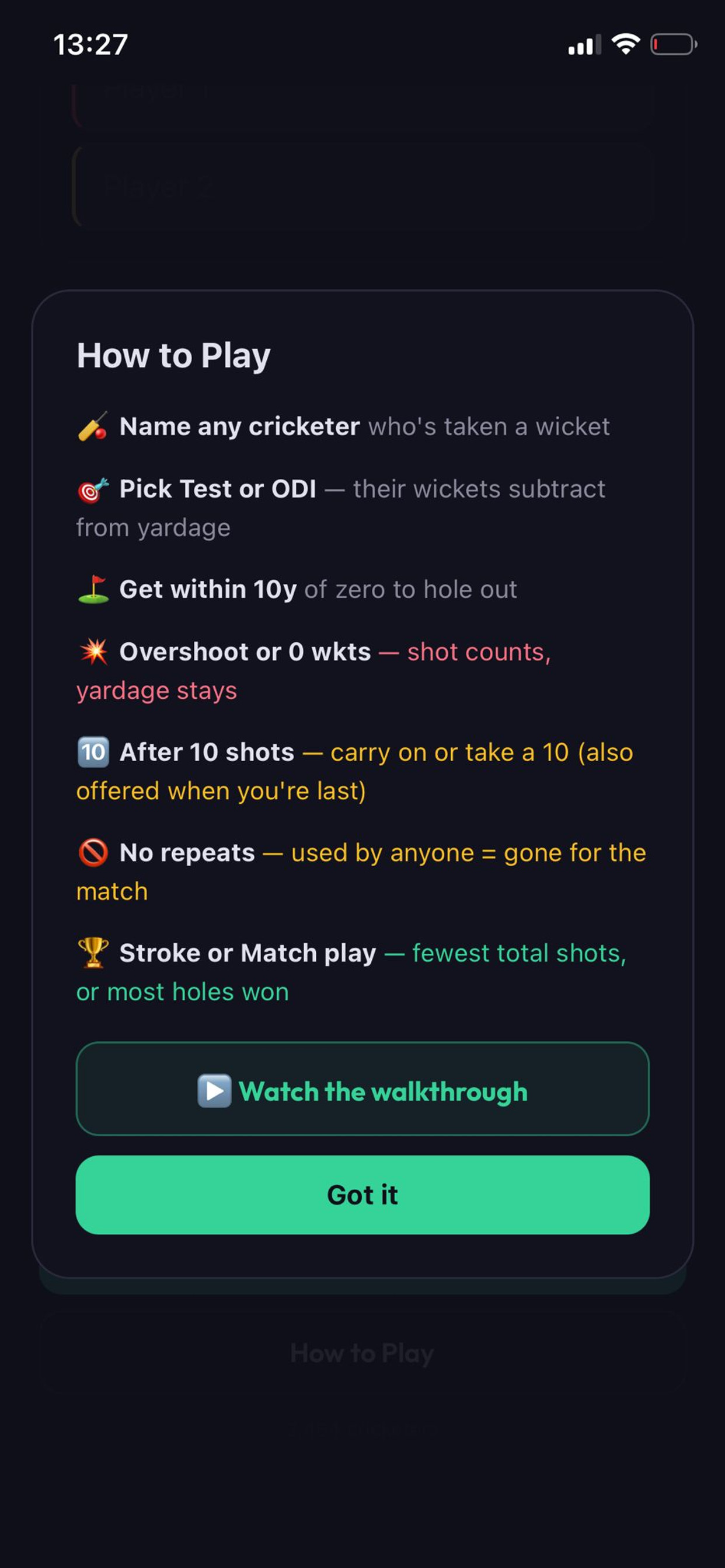 Cricket Golf: Trivia Game screenshot 4