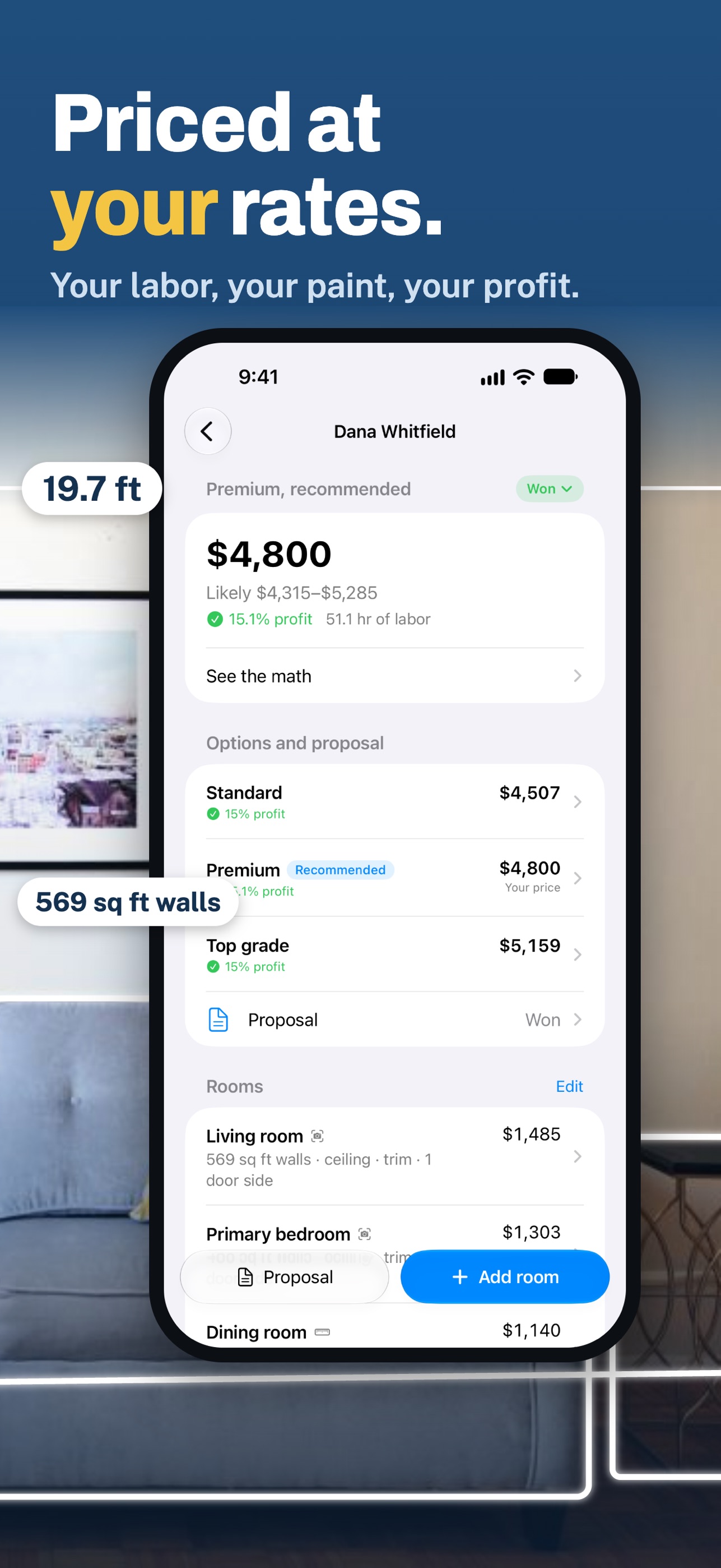 Screenshot 2 of BidCoat: Painting Estimate App