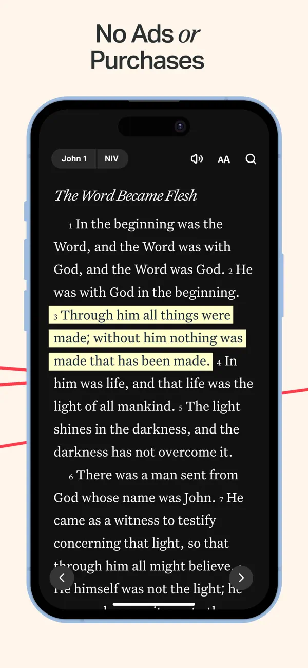Reading a chapter with highlights