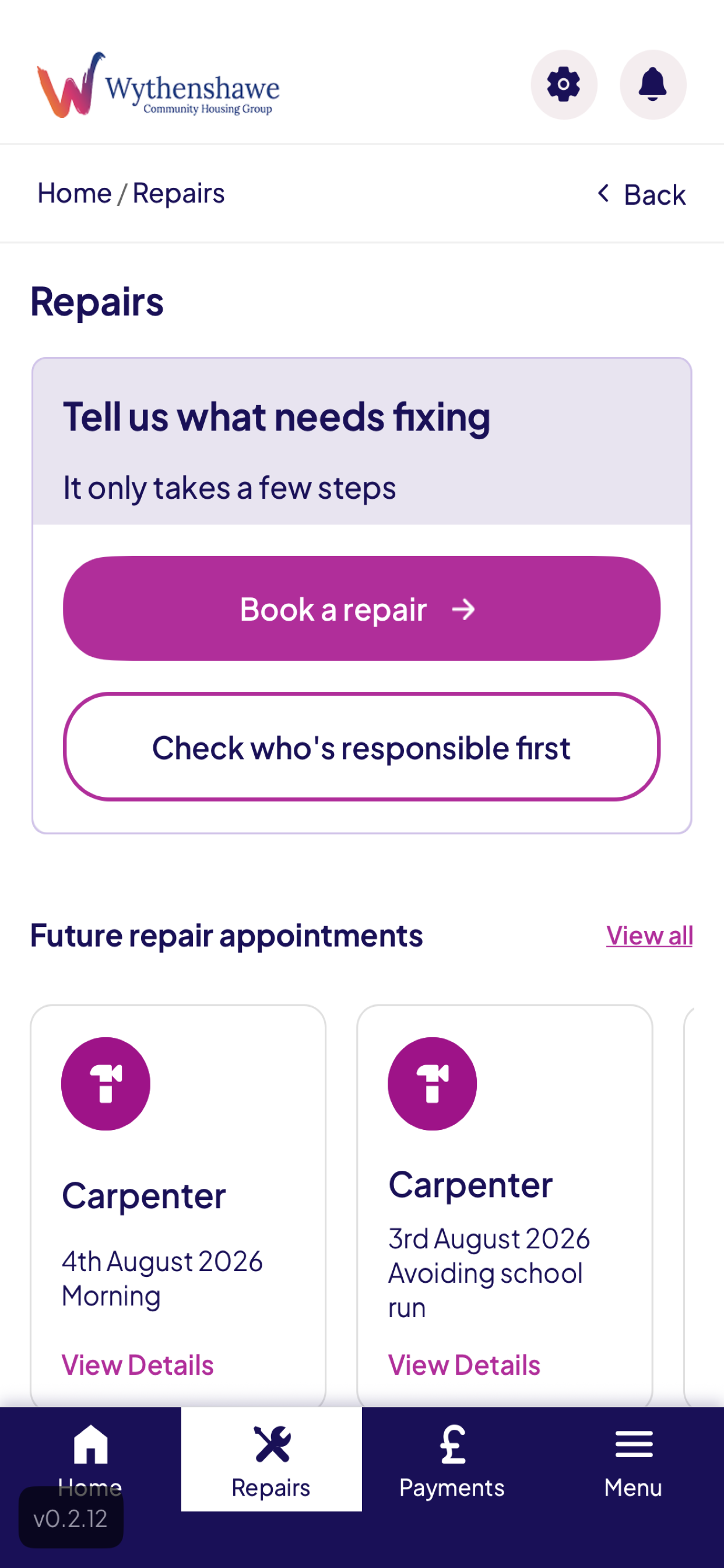 Wythenshawe Community Housing. screenshot 8