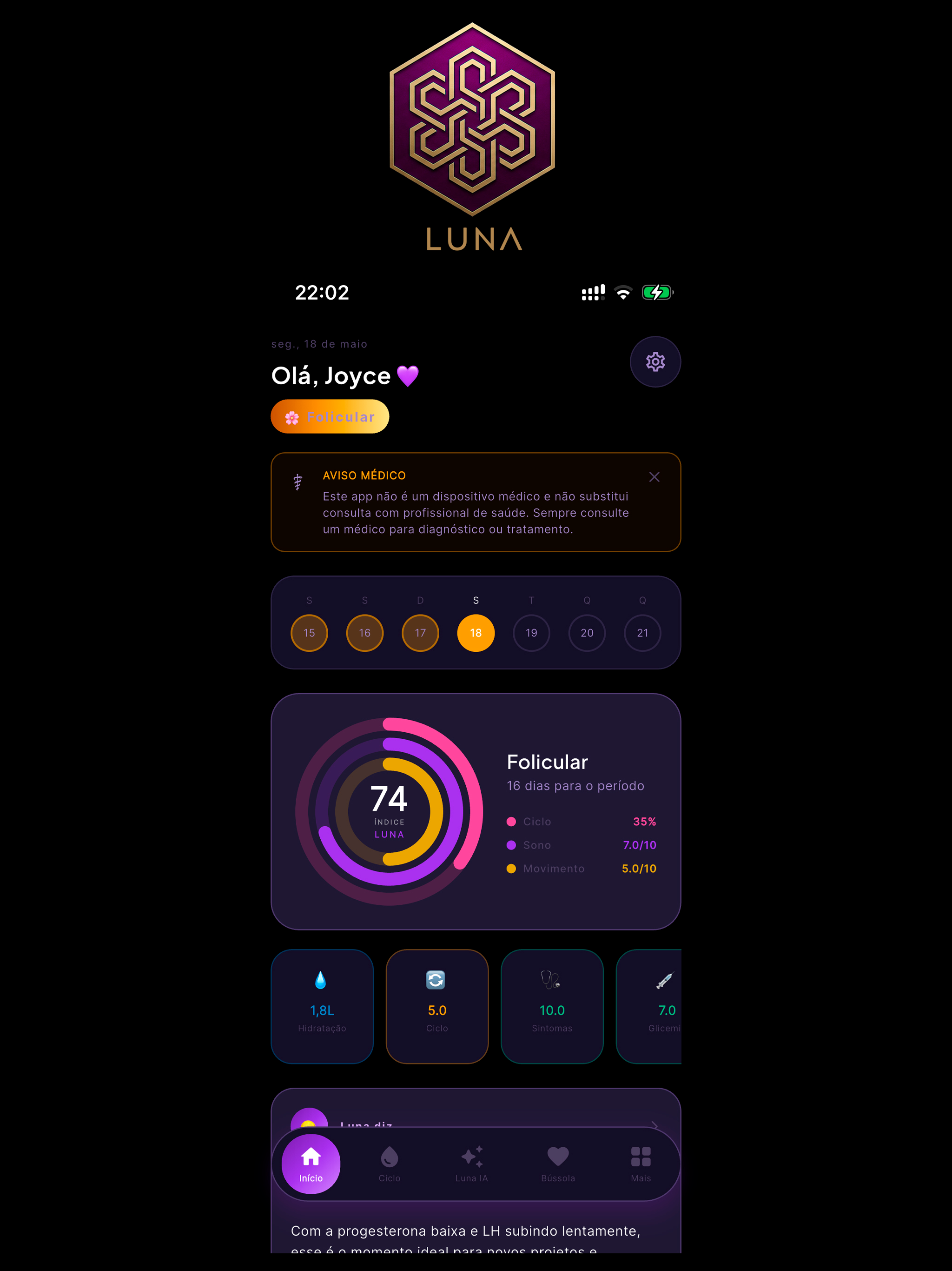 Soberana Luna. Saúde Feminina
