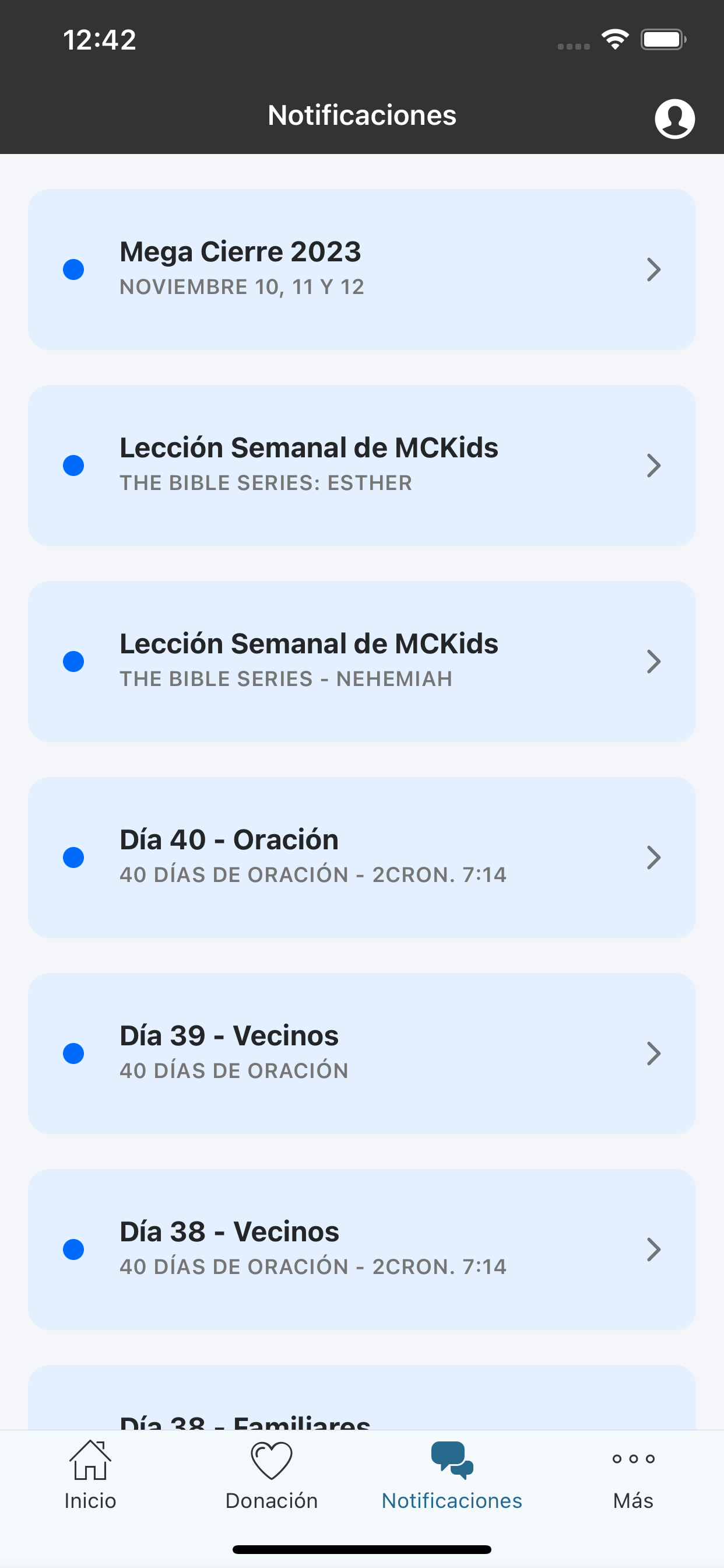 Ministerios Cosecha screenshot 2