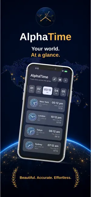 AlphaTime: World Clock screenshot 1