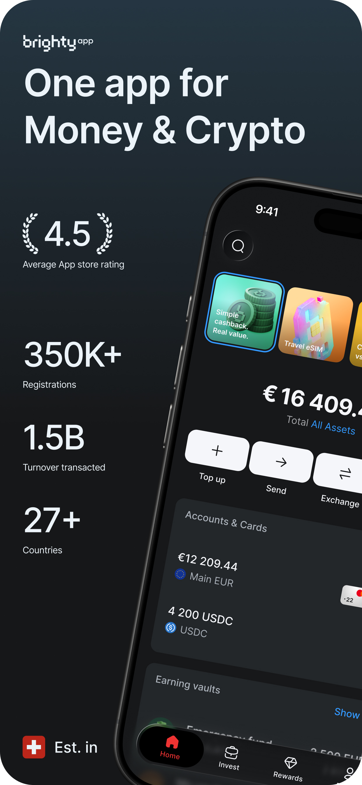 Brighty: Crypto Card&IBAN