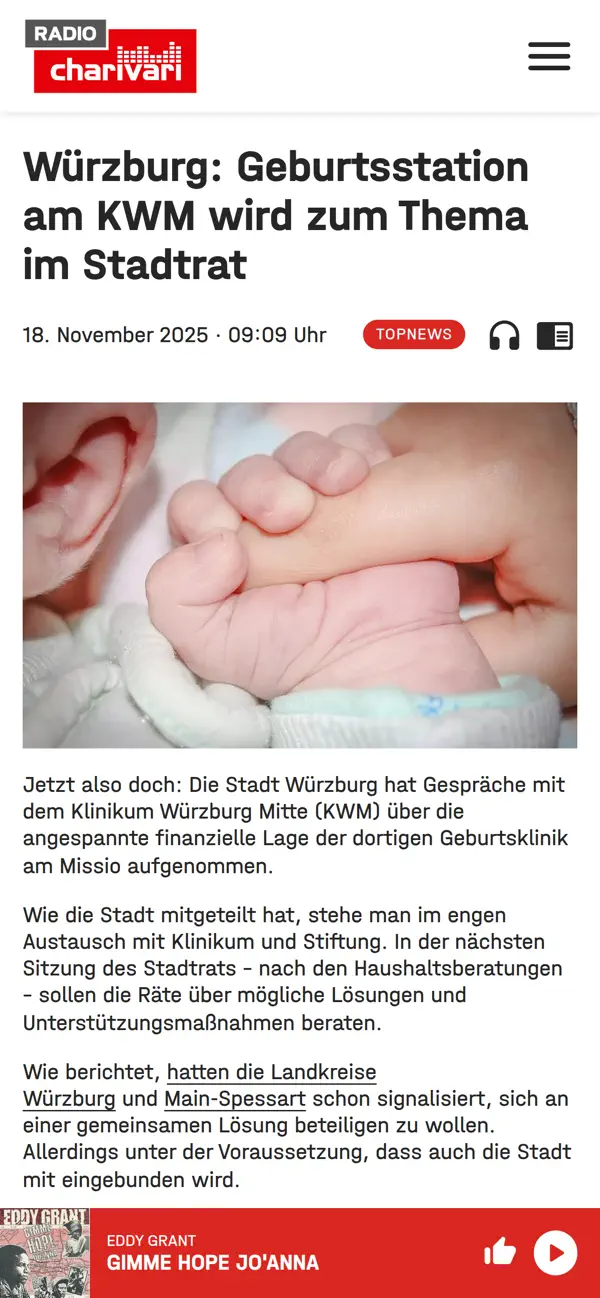 Screenshot #2 pour Radio Charivari Würzburg