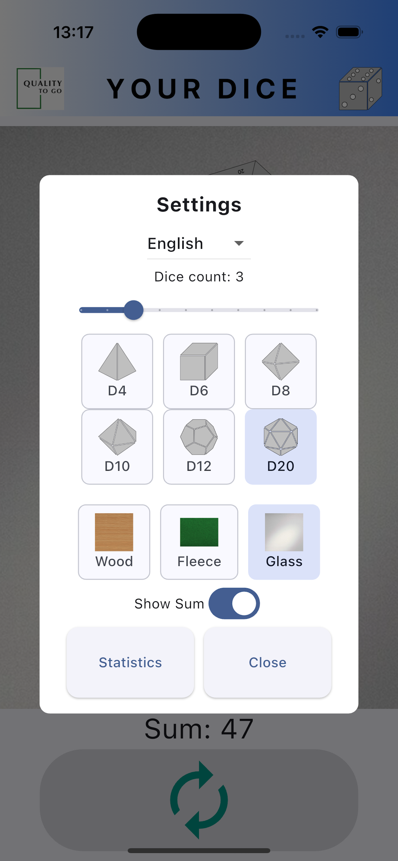 Your Dice screenshot 2