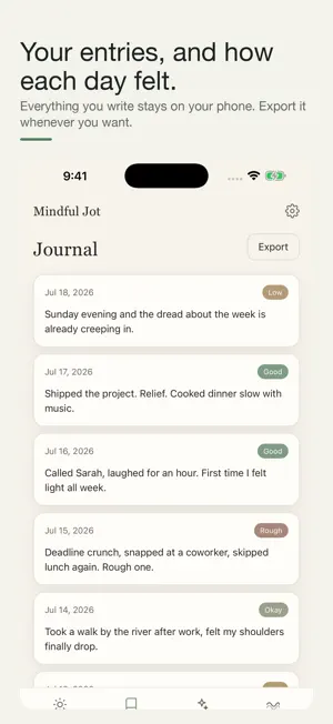 Mindful Jot screenshot 2