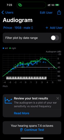 ListenUp Hearing Test screenshot