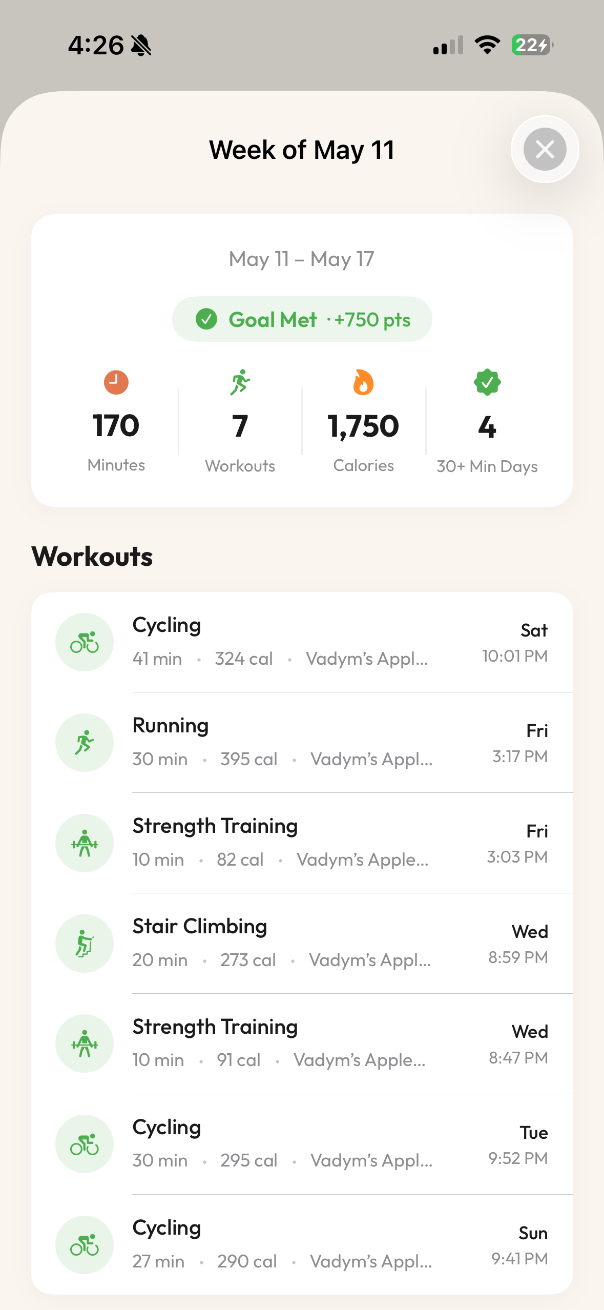 Workout Pledge screenshot 3