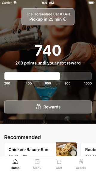 The Horseshoe Bar & Grill app screenshot