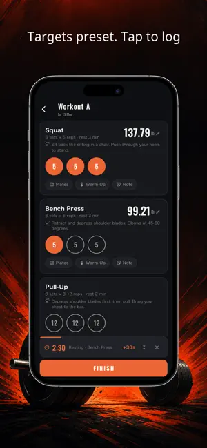 Barbell 5x5 Lift Log - NIKUTAI screenshot 2