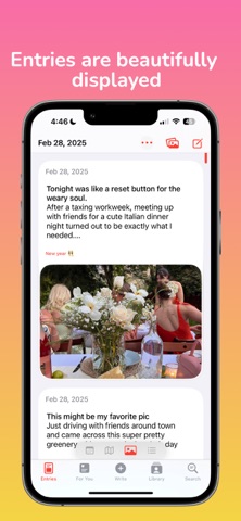 Recollect - Journal & Diary iPhone screenshot