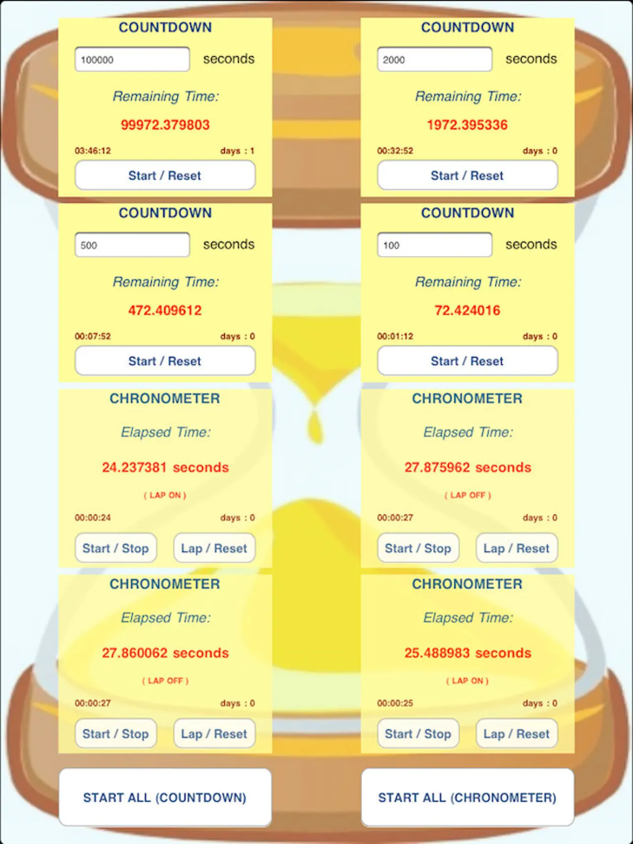Screenshot #4 pour Chronometer and Countdown HD