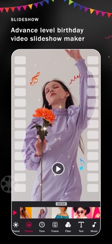 Birthday Video Maker Songs iPhone screenshot