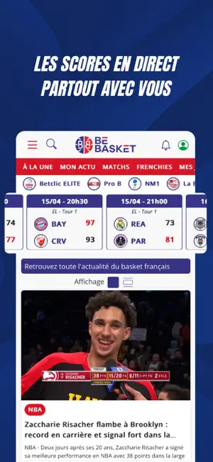 BeBasket.fr iPhone screenshot 2