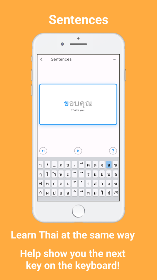 #4. ThaiKey Learn Thai Keyboard (iOS) Podle: Johann Baziret