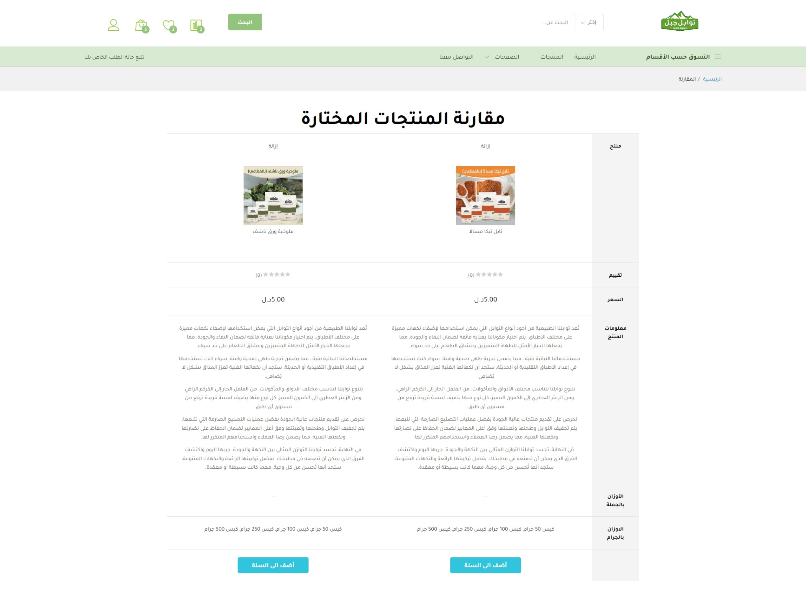 توابل جبل