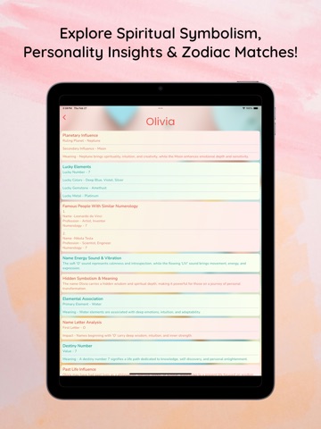 BabyBloom –Baby Name Generator iPad screenshot