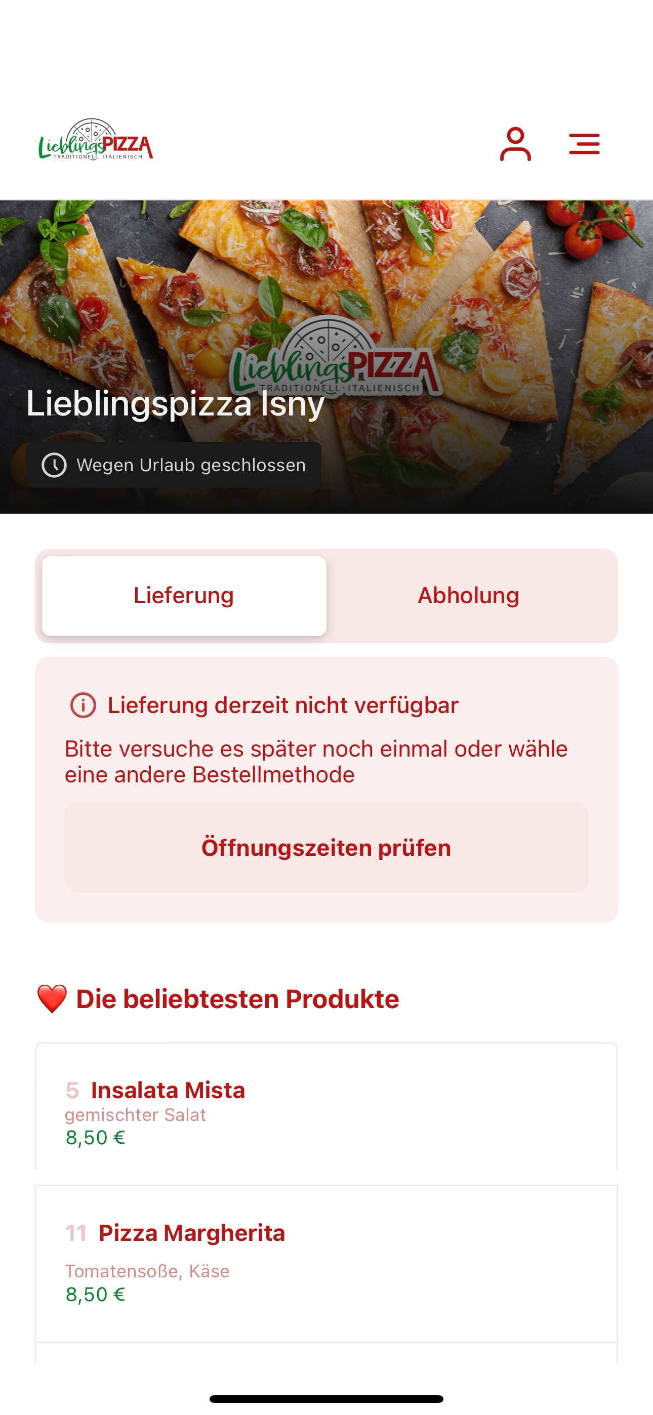 Lieblingspizza Isny