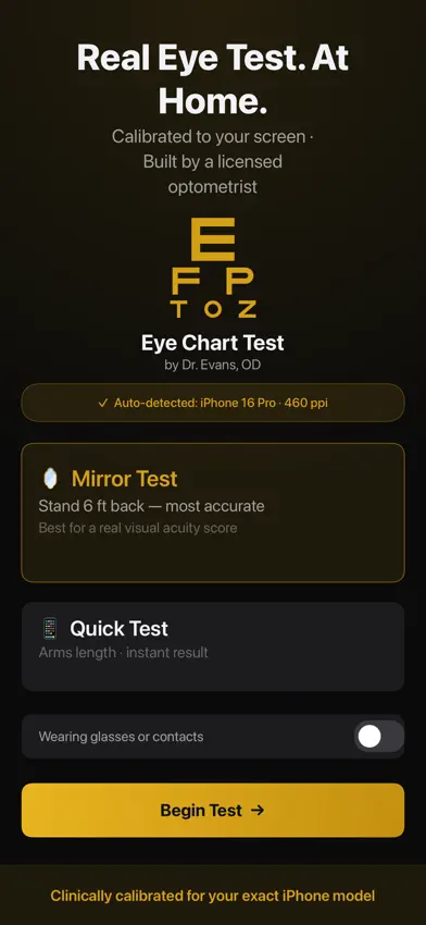 Eye Chart Test by Dr. Evans screenshot 1
