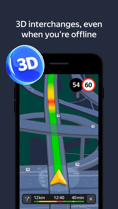 Screenshot #1 pour Yandex Navi – navigation, maps