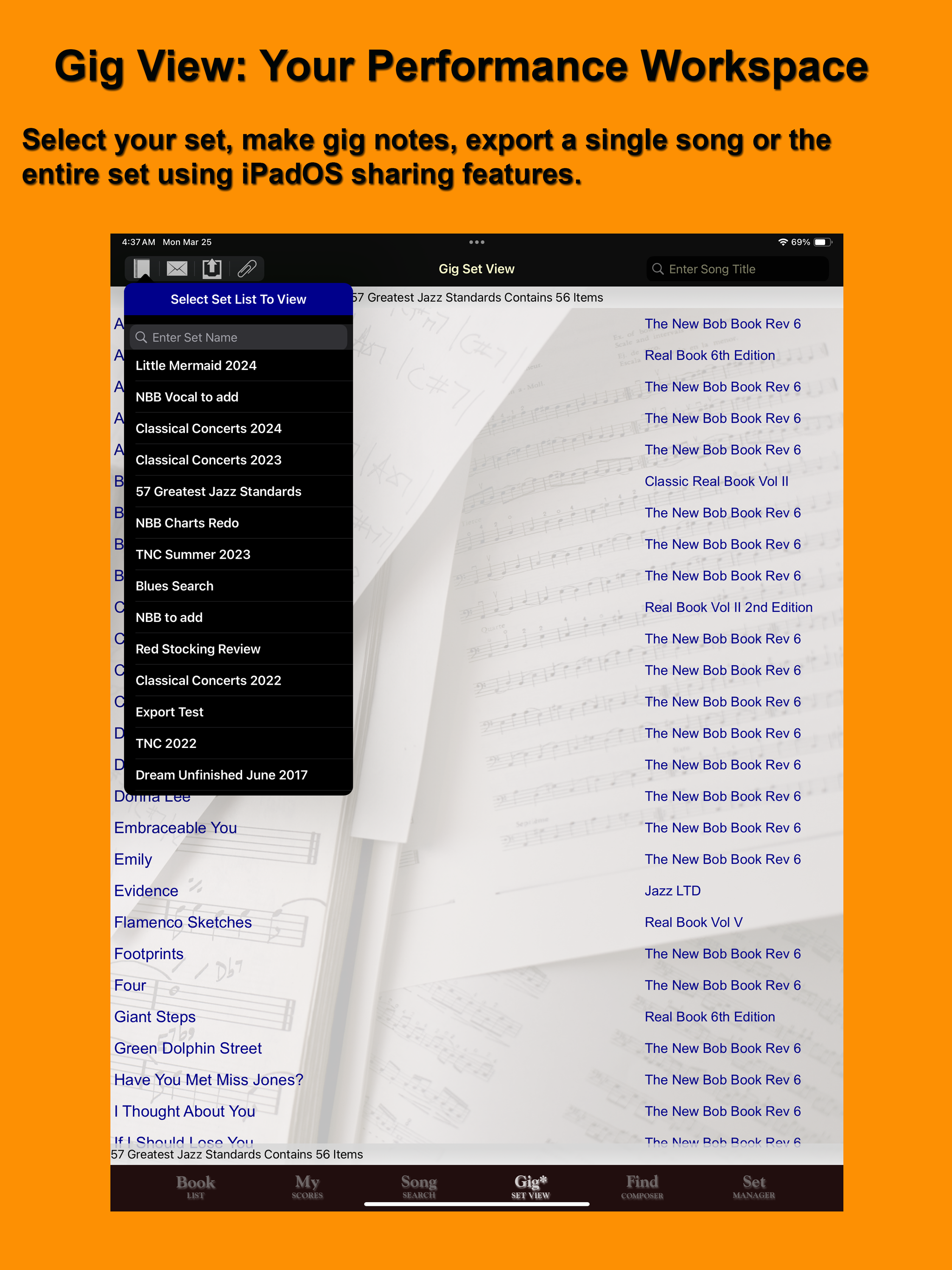 iGigBook Sheet Music Manager screenshot 8