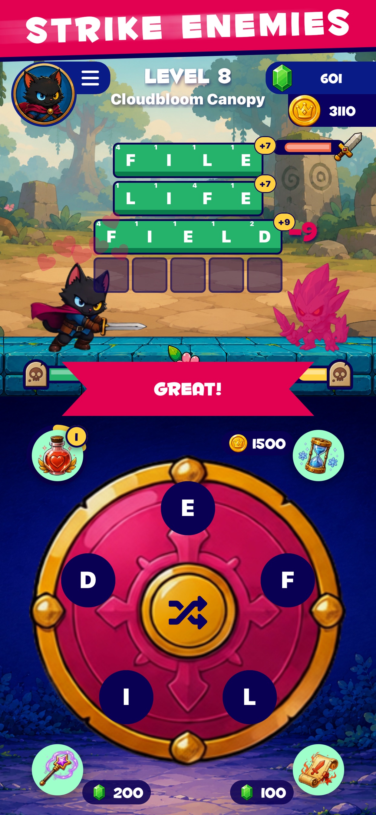 Screenshot 2 of Word Scrapes RPG